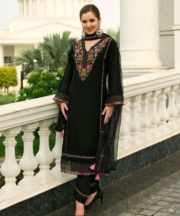 Pure mull chanderi suit