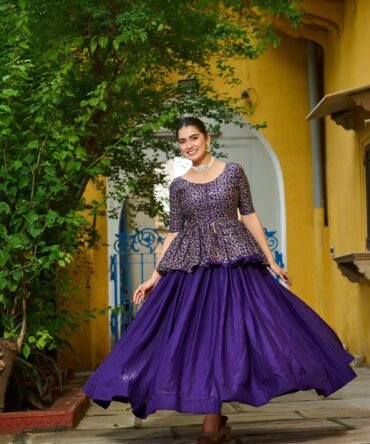 Short top with lehenga