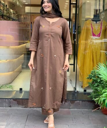 Cotton slub kurta set