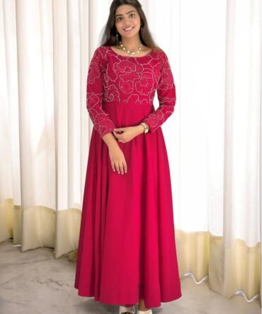 Designer gown with pant